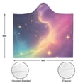 thumbnail image 3 of Wearable Blanket,Colorful Tie Dye Nebula Pattern Hooded Wearable Flannel Blanket for Adults & Teens,Winter Poncho Shawl Wrap Cape Cozy Anti-Pill,50"x60", 3 of 5