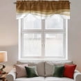 thumbnail image 2 of Ombre Waves Tie Up Valance Curtains for Windows, Kitchen Curtains Window Treatments, Abstract Art Gradient Brown Modern Short Window Shades Valances for Bedroom Bathroom Cafe 42"x12", 2 of 8
