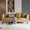 Brown, variant on IdealHouse 78" Faux Leather Sofa Couch, Modern 3-Seater with Deep Seats, 2 Throw Pillows, Wood Legs, for Living Room, Apartment or Bedroom, Beige