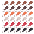 thumbnail image 3 of 30Pcs Leather Keychain PU Key Fobs with Rivets and Ring Sublimation Blanks, 3 of 9