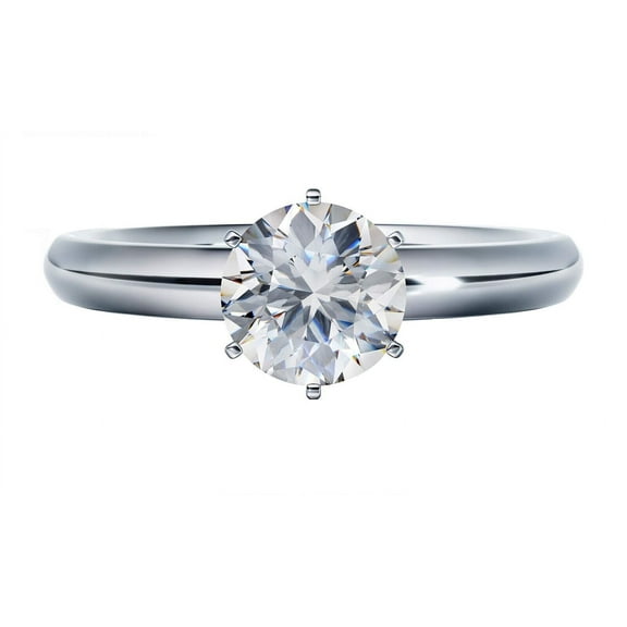 Matrix Round CZ Solitaire Engagement Ring - 2.00ct (8.0mm) Size 4