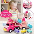 thumbnail image 5 of Camiones de juguete de transporte 5 en 1 ZHAOCHENG para niños de 1 a 3 años con luces y música, 5 of 5