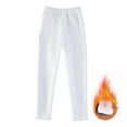 thumbnail image 4 of Zshosam Girls Fleece Lined Leggings Girls Fleece Lined Leggings Toddler Kids Winter Warm Basic Full Length Pants Size 18 24 Months,(White 18-24 Months), 4 of 7