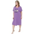 thumbnail image 3 of FEREMO Nightgowns for Women Plus Size Print V Neck Sleepwear, 3 of 5