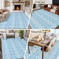 thumbnail image 5 of 8'x10' Area Rugs, Blue Boho Indoor Outdoor Area Rug for Living Room Bedroom, Vintage Ethnic Tribe Abstract Art Geometric Washable Bathroom Rugs Kitchen Floor Carpet Mats Home Decor Aesthetic, 5 of 8