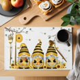 thumbnail image 2 of Yellow Bees Gnomes Placemats Set of 4, Spring Floral Branches Modern Art Placemats for Dining Table, Place Mats for Kitchen Tabletop, Waterproof Wipeable Dining Table Mats Set, 2 of 9