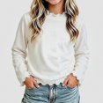 thumbnail image 2 of WAVSUF Girls Ruffle Mock Neck Tee, Skinny Fit Long Sleeve Ruffle Hem Winter Base Comfort Undershirt White 5, 2 of 6