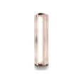 thumbnail image 3 of Benchmark� 14k Rose Gold 6mm Slightly Domed Standard Comfort-fit Wedding Band / Ring With Double Milgrain, 3 of 7