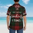 thumbnail image 6 of Daiia Wonderful Time Christmas Hawaiian Shirt for Men Gentle Cotton Regular Short Sleeve Casual-X-Large, 6 of 9