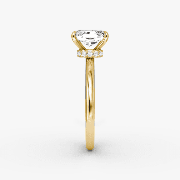 2.30 CTW Radiant Cut Lab Grown Diamond Hidden Halo Engagement Ring 14k Solid Gold Fine Women's Jewelry