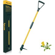 Weed Puller Tool, 50IN Long Handle 3 Claws Stand Up Weeder, Extra Thickened Stainless Steel Shaft Garden Weeding Tool,Remove the Roots of Thistles, Crabgrass, Dandelions, and Blackberries, etc.