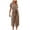 Khaki, variant on Summer Jumpsuits for Women Casual Loose V Neck Buttons Short Sleeve Belted Wide Leg Crop Pants Rompers with Pockets
