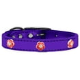 thumbnail image 3 of Mirage Pet Products Leather Floral Dog Collar, Purple, L/XL, 3 of 3