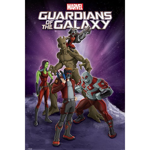 Guardians Of The Galaxy Marvel Comics Poster Print Star Lord Rocket Groot Gamora Drax Size 24 X 36 Walmart Com Walmart Com