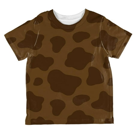 Halloween Brown Chocolate Milk Cow Costume All Over Toddler T Shirt