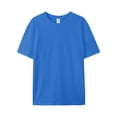 thumbnail image 3 of IYYVV Men's Oversized T-Shirts Cotton Unisex Crew Neck Heavyweight Loose Fit Short Sleeve Shirt Classic Soft Tees Blue 3XL, 3 of 3