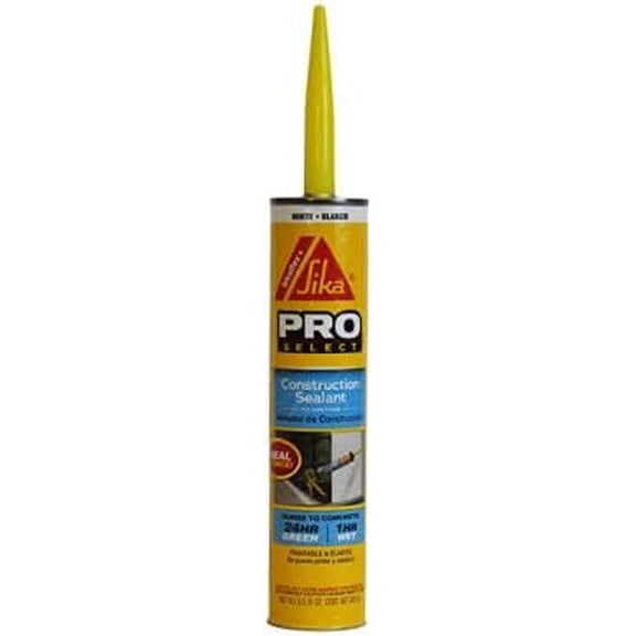 Sikaflex 515309 Construction Sealant, White, 10.1-Oz. - Quantity 12