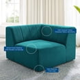 thumbnail image 3 of Sofa Corner Chair, Fabric, Teal Blue, Modern Contemporary Urban Design, Living Lounge Room Hotel Lobby Hospitality, 3 of 7