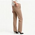 thumbnail image 3 of Usloyux Women's High Waisted Straight Leg Trousers with Pockets Dressy Pants for Office Casual Workwear, Khaki 2XL, 3 of 6