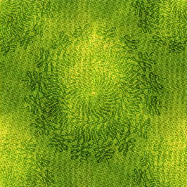 Ahgly Company Machine Washable Indoor Square Transitional Dark Lime Green Area Rugs, 6' Square