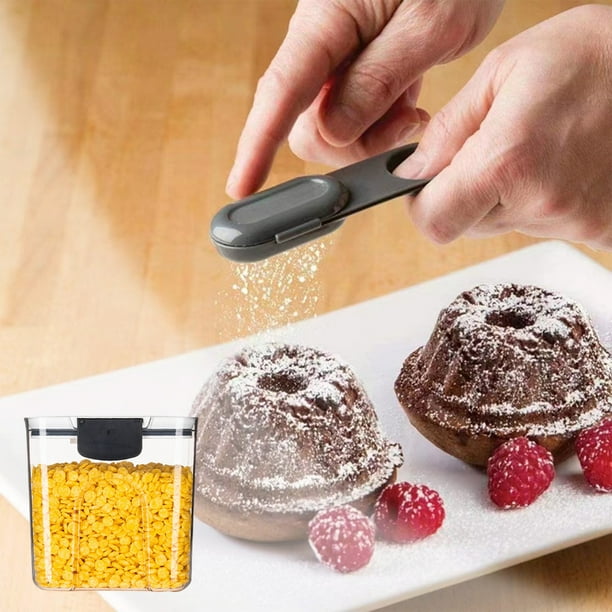 Contenedores de Plástico con Tapa para Almacenamiento, Tarro Sellado para Granos, Recipiente Hermético para Frutos Secos y Legumbres, Material Abs Transparente, 350 Ml, 1300 Ml para Dormitorio
