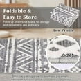 thumbnail image 4 of Hasoo Gray Rugs for Living Room Washable 10x13 Area Rugs Moroccan Style Carpet Boho Bedroom Dining Room Throw Indoor Carpet, 4 of 6