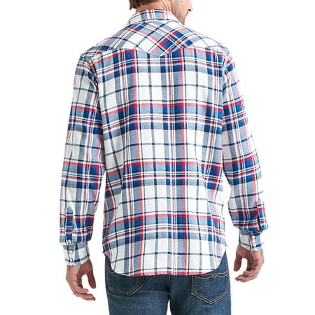 Lucky Brand - New Lucky Brand Mens White Plaid Western Flannel Button ...