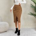 thumbnail image 5 of Lmueinov Skirts for Women High Waisted Business Midi Skirts A-Line Pencil Skirts with Split for Office Fall Casual Daily Outfitsskirts, 5 of 8