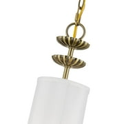 42981-01 Livex Lighting Brookdale - 1 Light Mini Pendant In Transitional Style-18.25 Inches Tall and 5.13 Inches Wide-Antique Brass Finish