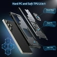 thumbnail image 3 of SHILIU-for Galaxy S25 Ultra Case with Stand, Military Grade Protective Phone Case with 360° Rotatable Metal Ring Kickstand [Support Magnet Mount] Compatible with Samsung Galaxy S25 Ultra, Black, 3 of 4