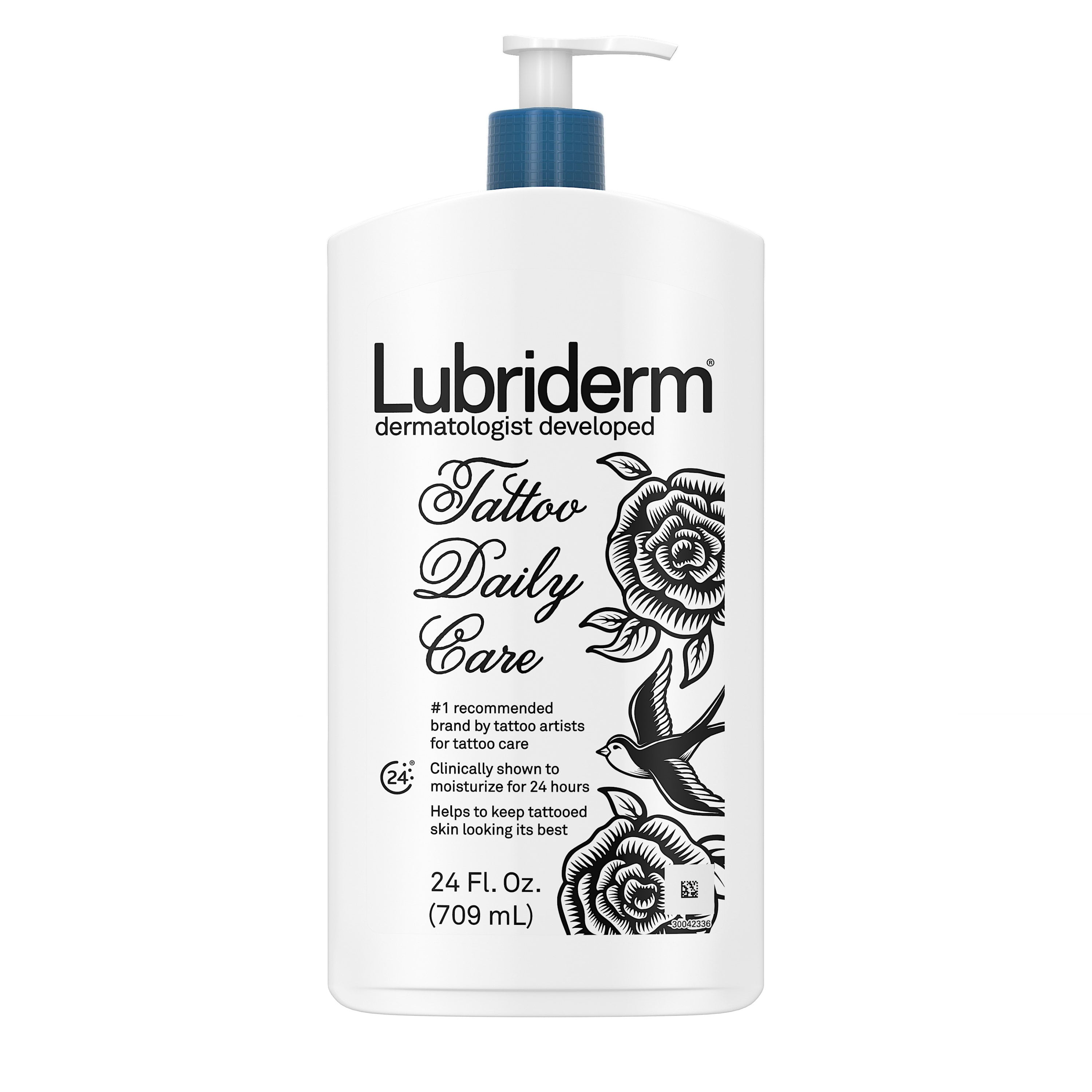 Lubriderm Tattoo Daily Care Lotion, Water-Based & Unscented, 24 fl. oz -  