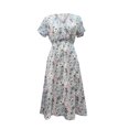 thumbnail image 2 of Robe d'Été pour Femmes Aguichant Robe d'Été Imprimée Mode Décontractée Manches Courtes Col en V Robe Moulante Robe Florale d'Été pour Femmes Robe d'Été pour Femmes avec Manches, 2 of 5