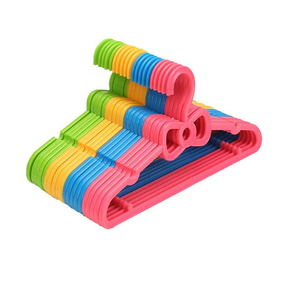 Luxshiny Clothes Hangers Plastic Blue for Kids 10Pcs 10.4 x 5.7 x 0.2in
