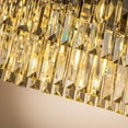 thumbnail image 6 of 12-Light Contemporary Matte Black Rectangular Crystal Chandelier for Dining Room, 6 of 8