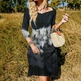thumbnail image 3 of Two Wolves Resting Women's Fall Dresses Casual Loose Flowy Swing Shift Dress, 3 of 9