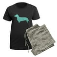 thumbnail image 5 of CafePress - Dachshund Silhouette Women's Dark Pajamas - Women's Short Sleeve Print T-Shirt and Pants Dark Cotton Pajama Set, 5 of 7