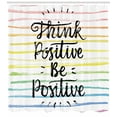 thumbnail image 3 of Ambesonne Positive Energy Shower Curtain, Motive Rainbow Line, 69"Wx84"L, Multicolor, 3 of 3