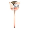 thumbnail image 3 of Three-Stone Engagement Ring for Women - 3.5ct Simulated Champagne Diamond in 14K Rose Gold Promise Ring, 3 of 6