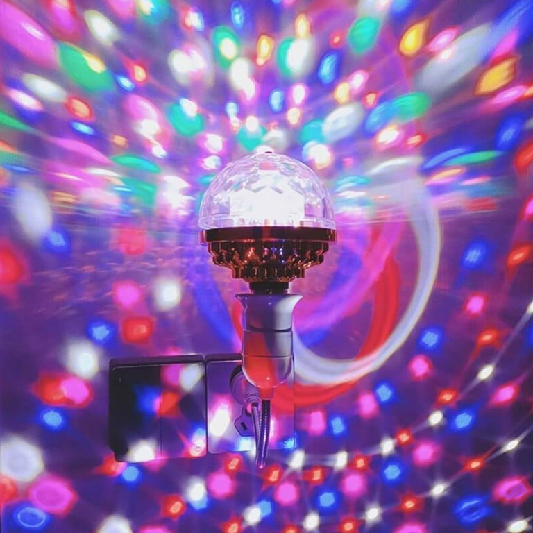 Disco Party Lights Ball Stage Light Strobe Led Bulb DJ Rgb Rotating Lamp  E27 6W