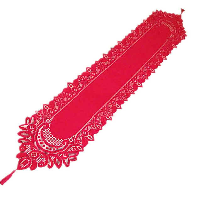 Bangcool Chemin de Table 13 x 70.9 Po en Dentelle pour Décoration de Table de Noël