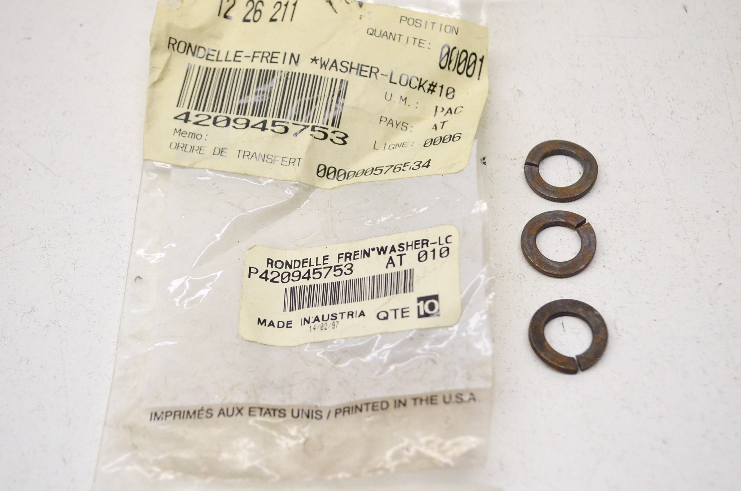 BRP, Can-Am, Sea-doo, Ski-Doo 420945753 Ski-Doo Lock Washers QTY 3 by BRP, Can-Am, Sea-doo, Ski-Doo