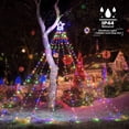 thumbnail image 3 of Christmas Lights, 317 LED 10ft X 9 Outdoor Christmas Decorations Lights with 12"Topper Star, 8 Lighting Modes Outside Christmas Tree Lights (Multicolor), 3 of 7