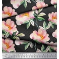 thumbnail image 3 of Soimoi Rayon Fabric Flower & Leaves Watercolor Printed Craft Fabric by The Yard 56 Inch Wide, 3 of 3