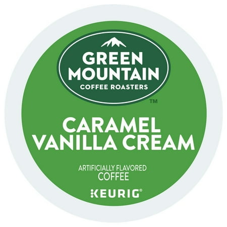 Green Mountain Coffee Roasters Caramel Vanilla Cream Coffee Keurig K-Cup Pods, 18 Count