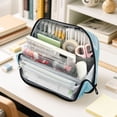 thumbnail image 6 of Vertical Pencil Case Pencil Bag Pencil Cases Large Capacity Storage Pencil Box Paintbrush Box Office Supplies Box Cartoon Blue Jellyfish, 6 of 7
