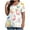 #105-Multicolor, variant on Xuyuer Plus Size Happy Easter T-Shirt for Women Fashion Summer Printed Regular Women Short Sleeves Round Neck Bunny Rabbit Graphic Tees Short Sleeve Tops