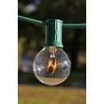 thumbnail image 2 of 2 Pcs Outdoor String Lights Globe String Lights 1.5 Inch E12 bulbs 100 Foot Green Wire C7 Strand Clear, 2 of 3