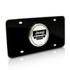 Jeep Grille 3D Logo on Black Stainless Steel License Plate