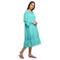 thumbnail image 5 of Moomaya Cotton A-Line Flared Sleepwear For Ladies WoMen's Nightdress, 5 of 6