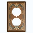 thumbnail image 2 of Metal Light Switch Plate Cover Elegant Victorian Cross Frame Blue Brown FRA068, 2 of 13